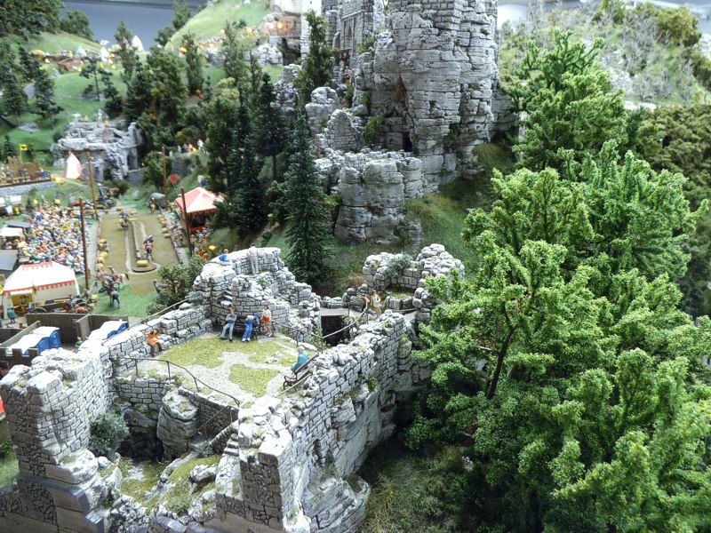 Feria medieval en un castillo