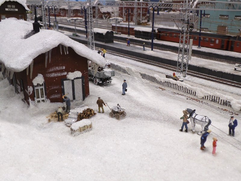 Estación de tren en invierno