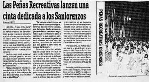 Las peñas recreativas lanzan una cinta dedicada a los Sanlorenzos