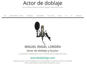 Web Actor de doblaje de Miguel Ángel Lordán