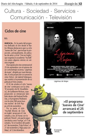 El cortometraje 'Lágrimas de mujer' se proyectará en el ciclo de cine de autor del Olimpia